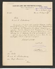 k.k. naturhistorisches Hofmuseum, Intendanzakten 1885-1896 (Hauer), Aktenzahl Z.505/1890, Seite 1